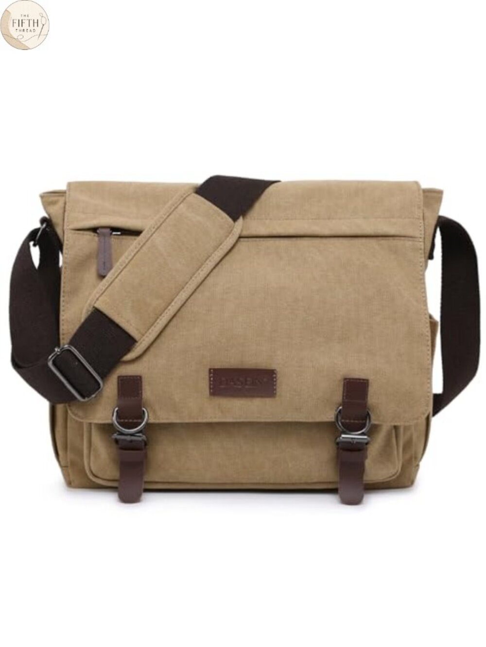 Vintage Canvas Messenger Crossbody Bag Fits 15" Laptop Travel Briefcase